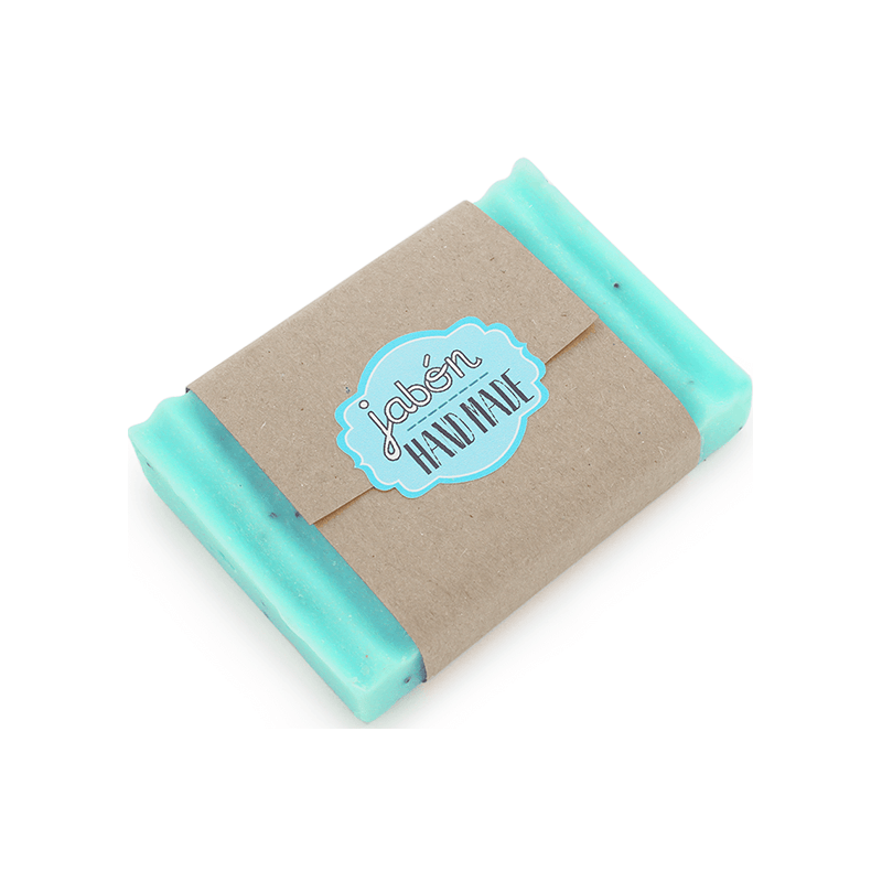 En Gran Velada puedes comprar pegatinas para packaging de jabones, como este modelo hand made. Amplio catálogo de pegatinas. Env