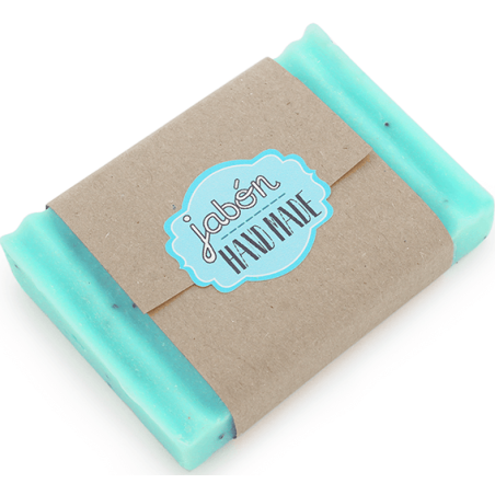 En Gran Velada puedes comprar pegatinas para packaging de jabones, como este modelo hand made. Amplio catálogo de pegatinas. Env