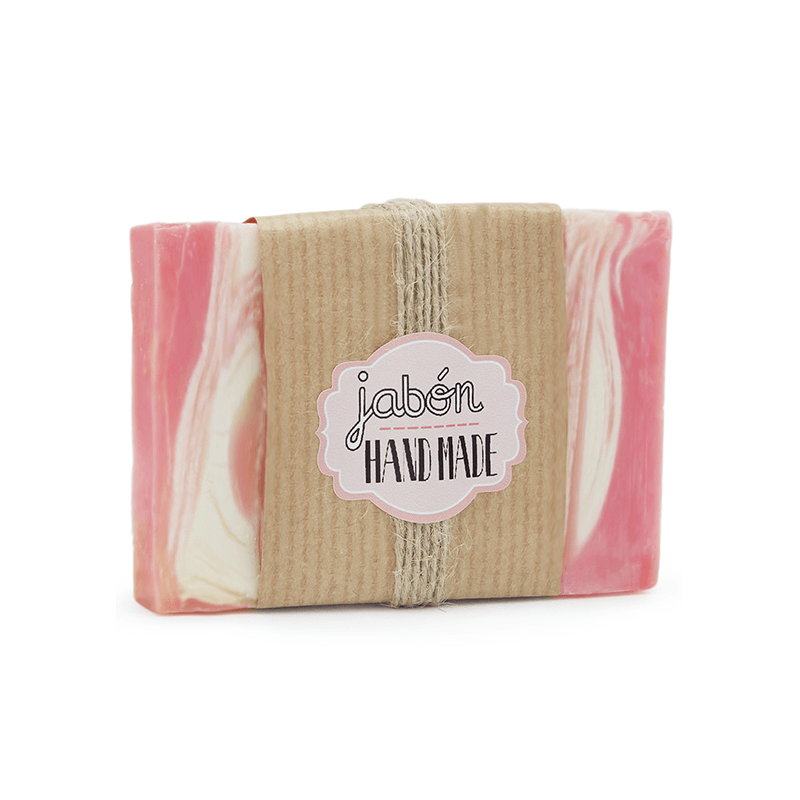 En Gran Velada puedes comprar pegatinas para packaging de jabones, como este modelo hand made. Amplio catálogo de pegatinas. Env