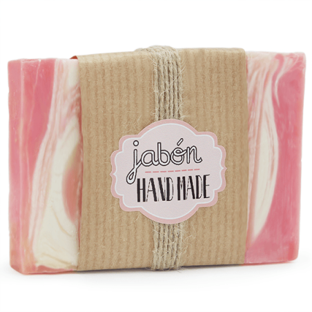 En Gran Velada puedes comprar pegatinas para packaging de jabones, como este modelo hand made. Amplio catálogo de pegatinas. Env