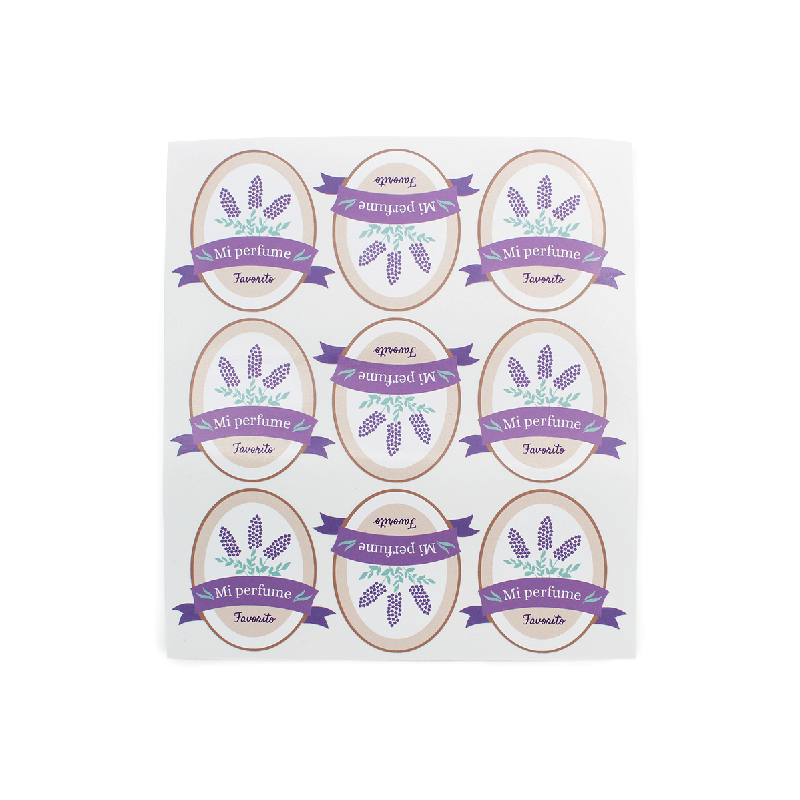 En Gran Velada puedes comprar pegatinas para packaging, como este modelo mi perfume favorito. Amplio catálogo de pegatinas. Enví