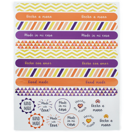 En Gran Velada puedes comprar pegatinas para packaging, como este modelo estilo washi-tape. Amplio catálogo de pegatinas. Envíos