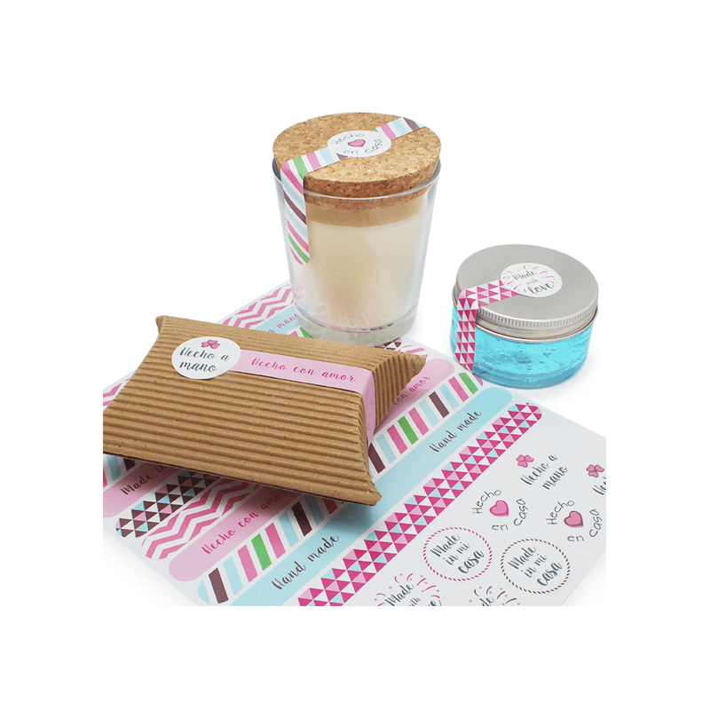En Gran Velada puedes comprar pegatinas para packaging, como este modelo estilo washi-tape. Amplio catálogo de pegatinas. Envíos