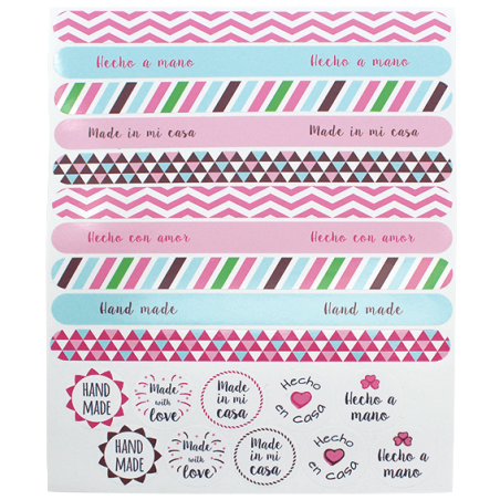 En Gran Velada puedes comprar pegatinas para packaging, como este modelo estilo washi-tape. Amplio catálogo de pegatinas. Envíos