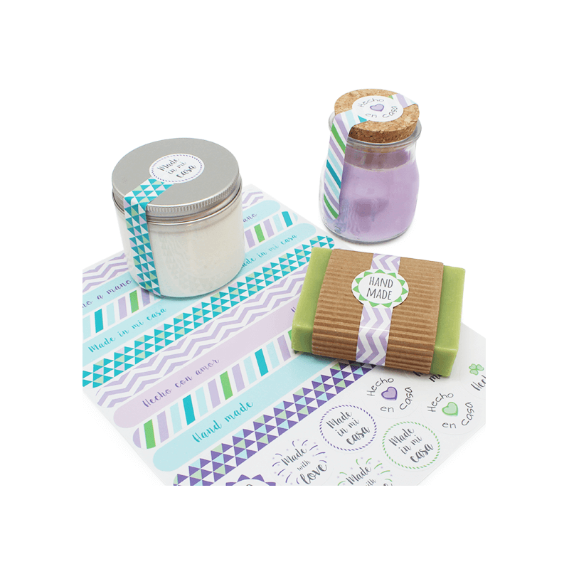 En Gran Velada puedes comprar pegatinas para packaging, como este modelo estilo washi-tape. Amplio catálogo de pegatinas. Envíos