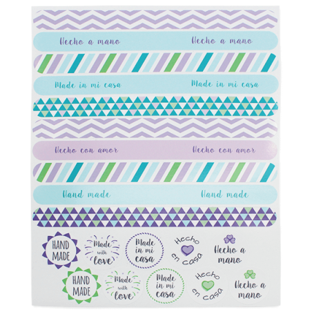 En Gran Velada puedes comprar pegatinas para packaging, como este modelo estilo washi-tape. Amplio catálogo de pegatinas. Envíos