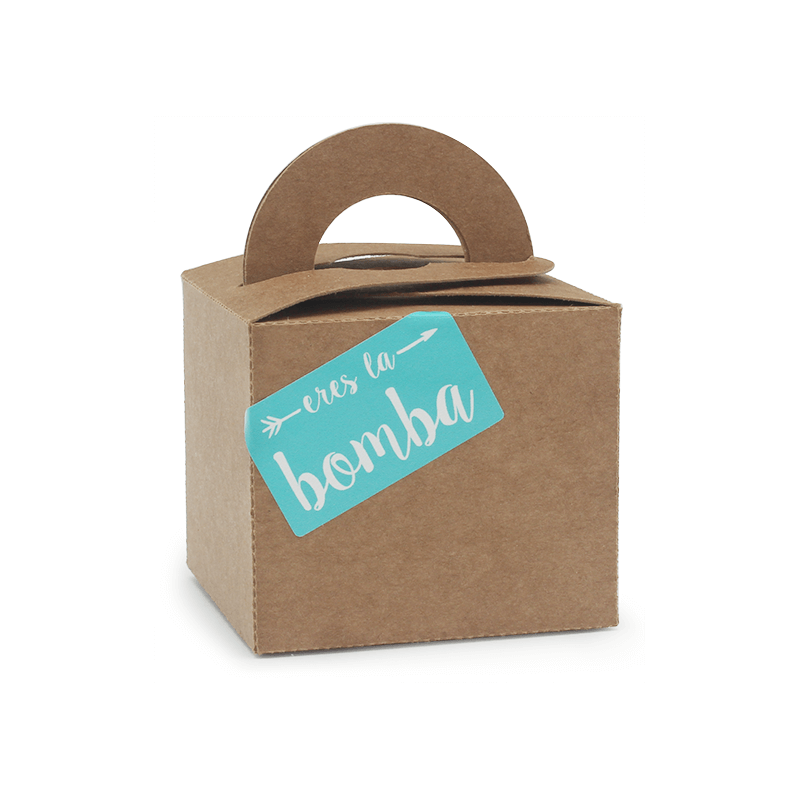 En Gran Velada puedes comprar pegatinas para packaging, como este modelo "eres la bomba" flechazo. Servicio de personalizacion. 