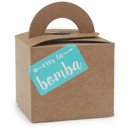 En Gran Velada puedes comprar pegatinas para packaging, como este modelo "eres la bomba" flechazo. Servicio de personalizacion. 