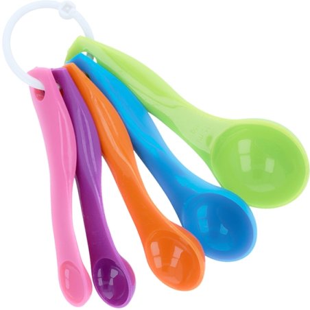 ¡Descubre el Set de 5 cucharas medidoras en Gramos y Mililitros que necesitas para tus creativas recetas DIY! ¡Envíos rápidos y 