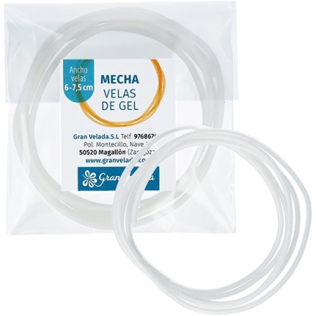 Comprar en Gran Velada mecha para hacer velas de gel de 6 a 7,5 cm de diamentro. Una mecha encerada especial para hacer este tip