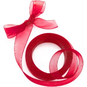 Ruban d’organza rouge