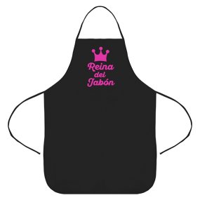 Avental preto rainha do sabao