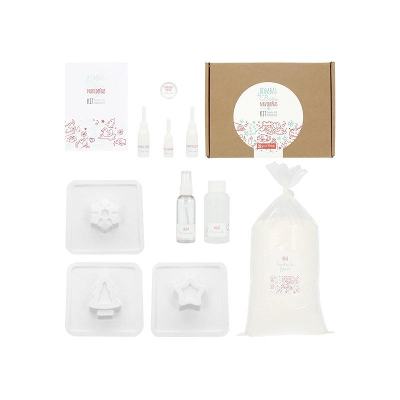 ¡Crea tus propias bombas de baño de Navidad con nuestro kit completo! Aprende y disfruta haciendo tus propios regalos. ¡Envíos r