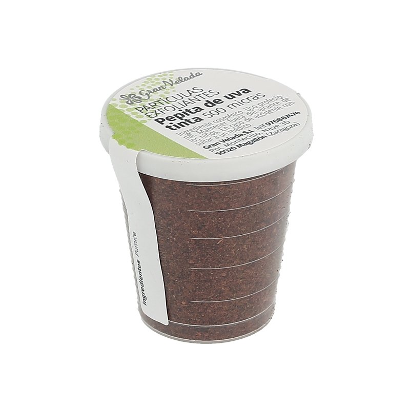 En Gran Velada puedes comprar piel de uva molida a granel para hacer exfoliante. Son particulas de uva de 500 micras. Envios rap