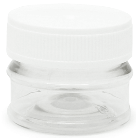 En Gran Velada puedes comprar envases para cosmética, como este tarro de 30 ml de plástico con tapón a rosca. Venta al por mayor