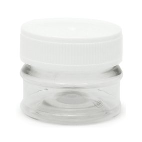 Tarros 30 ml transparentes tapa blanca por mayor