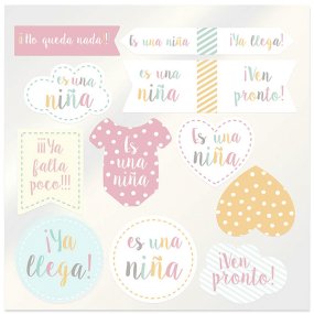Mix adesivos baby shower menina