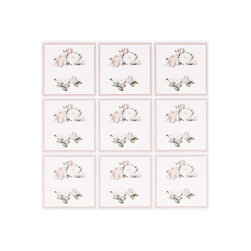 En Gran Velada puedes comprar pegatinas para escribir encima lo que quieras, como este modelo con estampado floral. Amplio catál