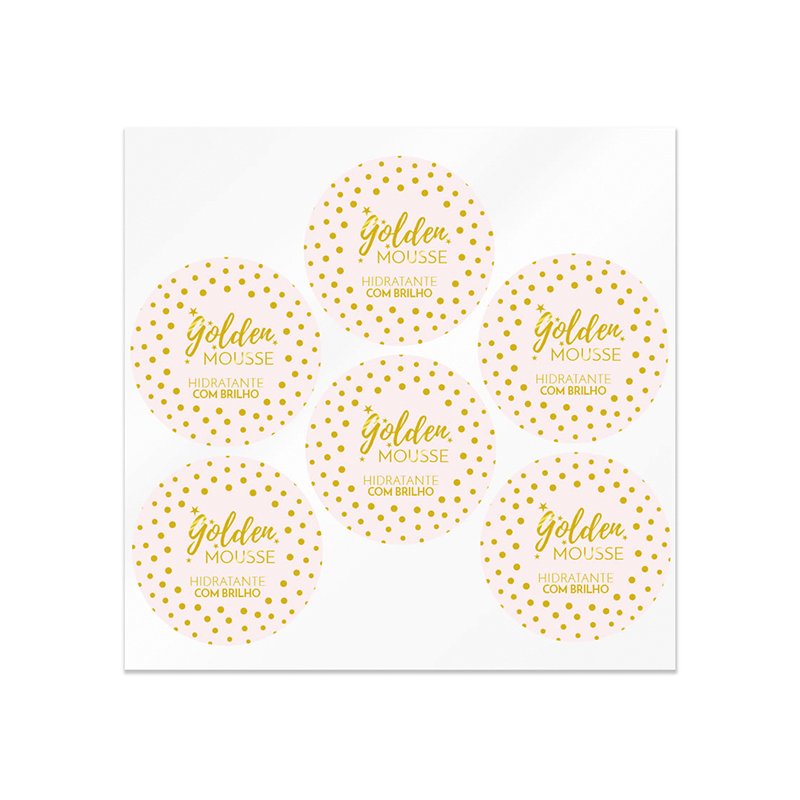 En Gran Velada puedes comprar etiquetas para tus cosméticos diy, como este modelo "Golden mousse". Diseños exclusivos. ¡Precios 