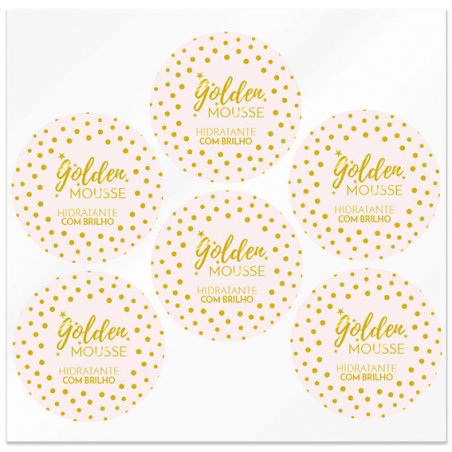 En Gran Velada puedes comprar etiquetas para tus cosméticos diy, como este modelo "Golden mousse". Diseños exclusivos. ¡Precios 