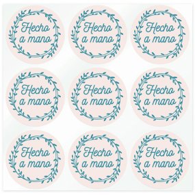Adesivos feito a mao coroa floral