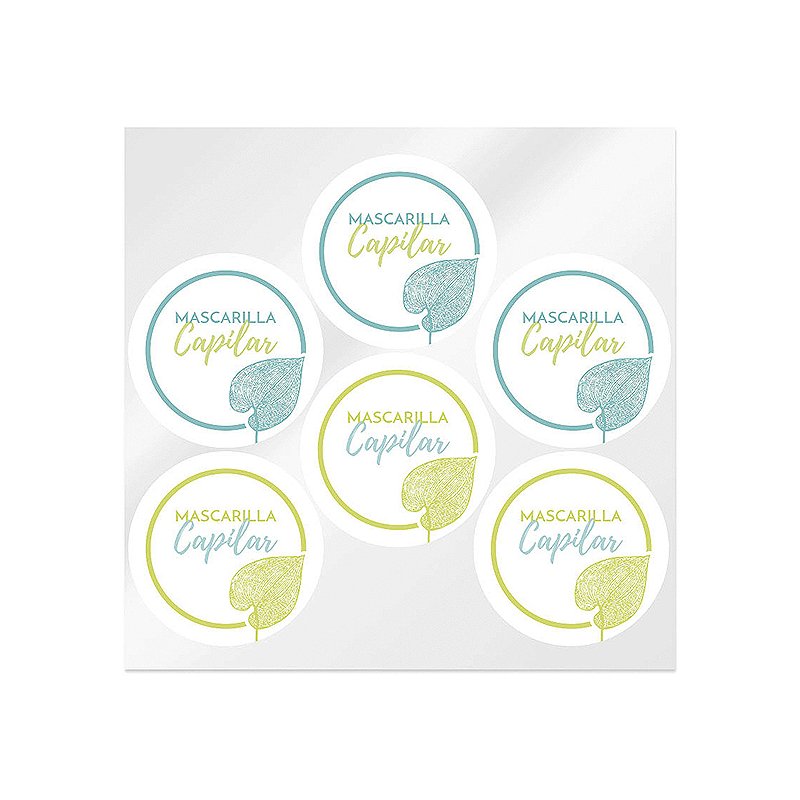 En Gran Velada puedes comprar pegatinas para tus cosméticos DIY, como estas para mascarilla capilar. ¡Resistentes! Diseños propi