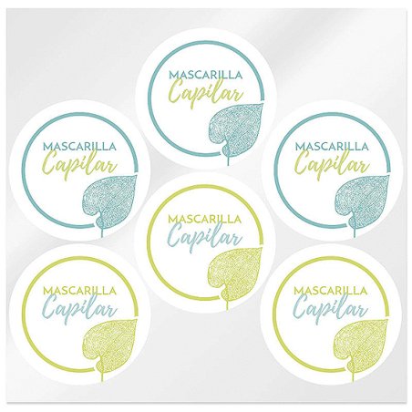 En Gran Velada puedes comprar pegatinas para tus cosméticos DIY, como estas para mascarilla capilar. ¡Resistentes! Diseños propi
