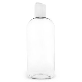 Garrafa pet oval 250 ml tampa disc-top