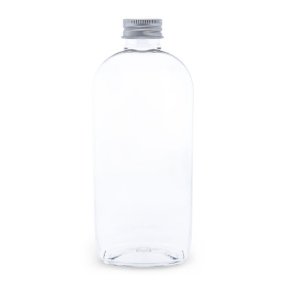 Garrafa pet oval 250 ml tampa aluminio