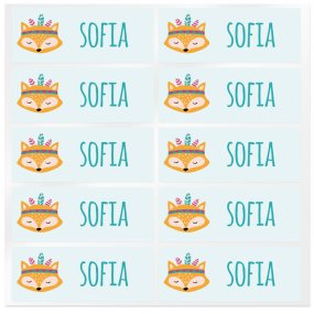 Adesivos personalizados raposinha