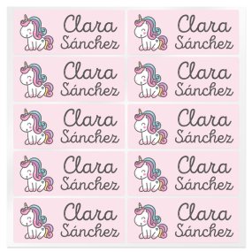 Adesivos personalizados unicornio