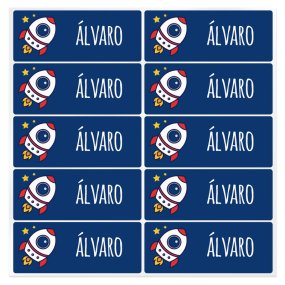 Adesivos personalizados foguete espacial
