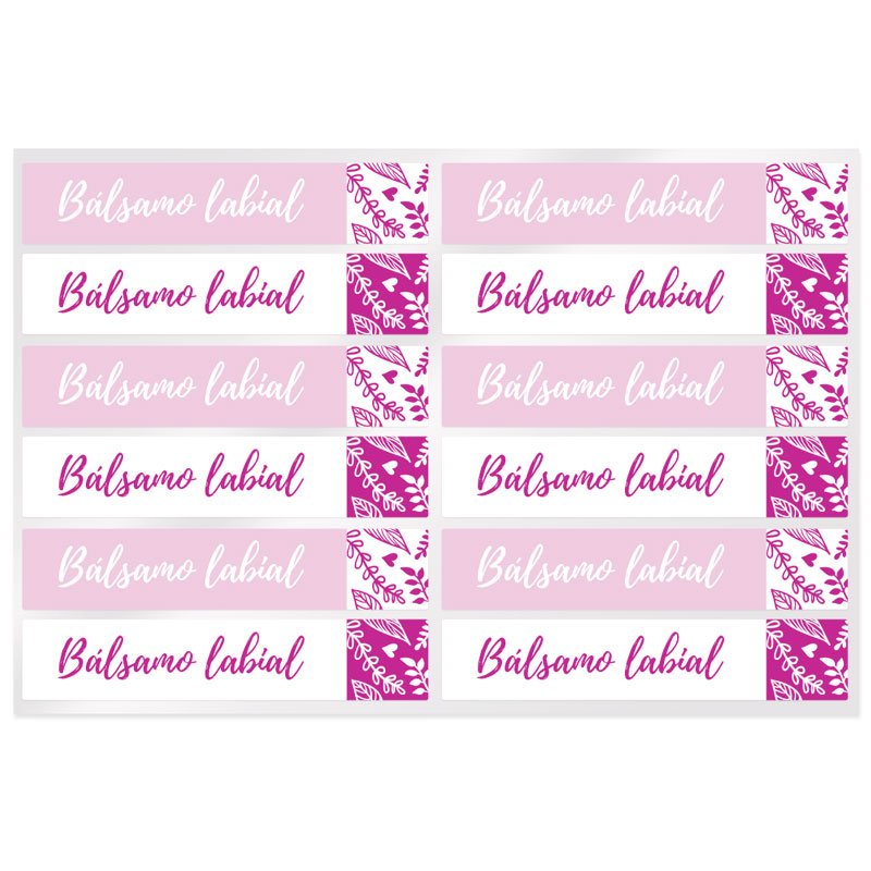 Pegatinas para decorar bálsamos labiales. Amplio catálogo de diseños y servicio de personalización. ¡Compra con envíos rápidos y