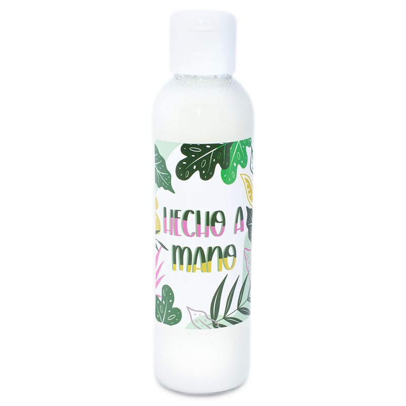 En Gran Velada puedes comprar pegatinas para packaging, como este modelo rectangular con estampado tropical. Amplio catálogo. En