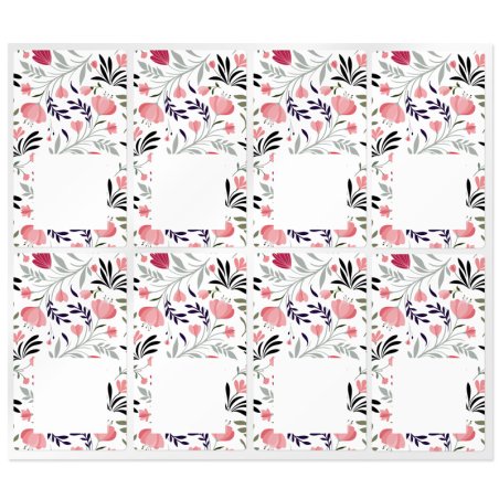 Descubre en Gran Velada pegatinas para packaging: modelo exclusivo rectangular con flores en rojo. ¡Envíos rápidos y diseño únic
