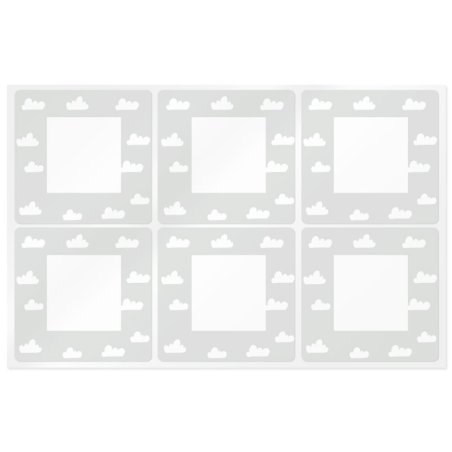 En Gran Velada puedes comprar pegatinas para packaging, como este modelo con nubes blancas. Diseños exclusivos. Envíos rápidos. 