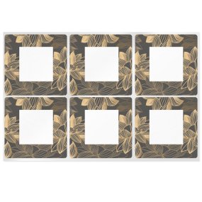 Adesivos quadrados flores deluxe
