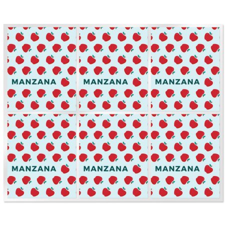 En Gran Velada puedes comprar pegatinas para el packaging de tus labiales, como estas de manzana. Amplio catálogo. Diseños exclu