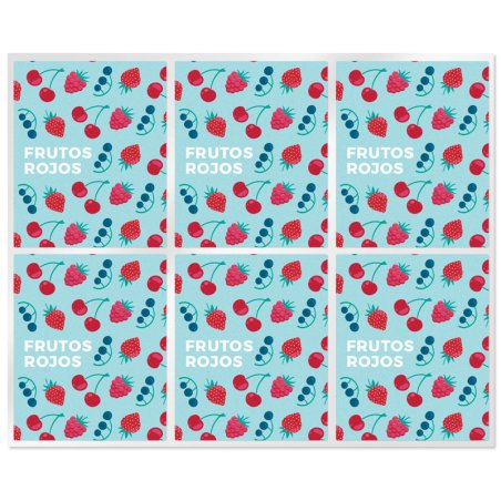 En Gran Velada puedes comprar pegatinas para el packaging de tus labiales, como estas de frutos rojos. Amplio catálogo. Diseños 