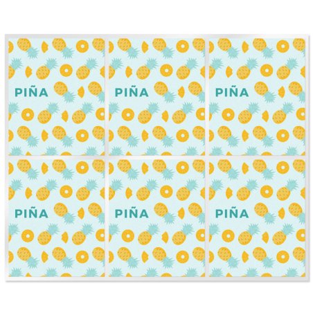 En Gran Velada puedes comprar pegatinas para el packaging de tus labiales, como estas de piña. Amplio catálogo. Diseños exclusiv