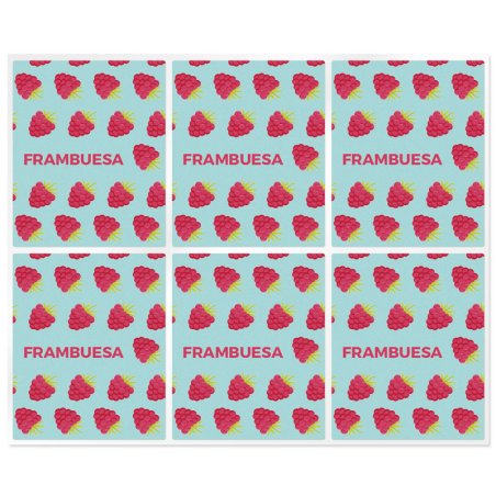 En Gran Velada puedes comprar pegatinas para el packaging de tus labiales, como estas de frambuesa. Amplio catálogo. Diseños exc
