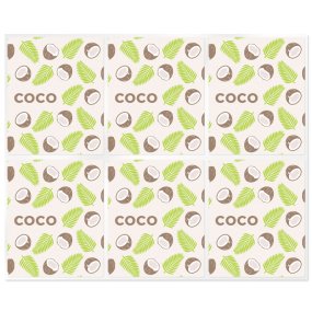 Autocollants pour rouges à lèvres à la noix de coco