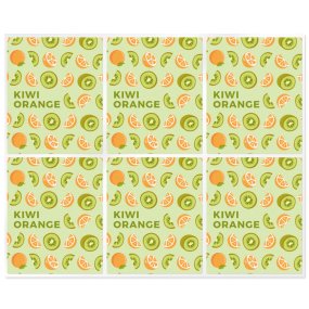 Autocollants pour rouges à lèvres kiwi orange