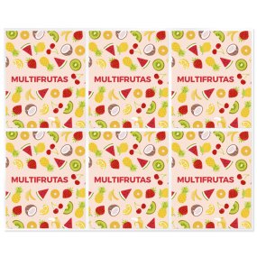 Autocollants pour rouges à lèvres multi-fruits