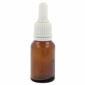 Frasco  vidro ambar 10 ml conta gotas branco