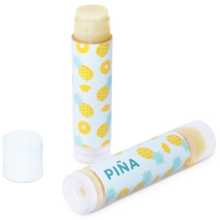 En Gran Velada puedes comprar pegatinas para el packaging de tus labiales, como estas de piña. Amplio catálogo. Diseños exclusiv