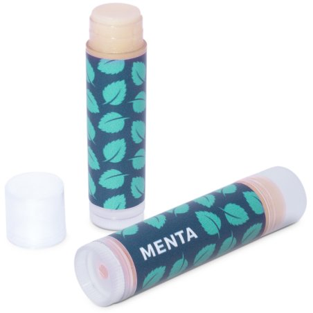 En Gran Velada puedes comprar pegatinas para el packaging de tus labiales, como estas de menta. Amplio catálogo. Diseños exclusi