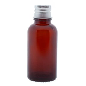 Frasco cristal âmbar 30 ml à rosca de alumínio