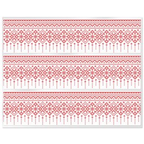 Pegatinas rojas estampado de navidad para mikados