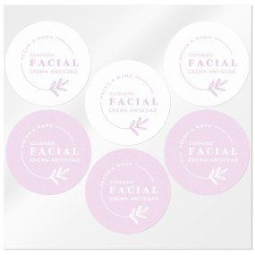 Pegatinas cuidado facial crema antiedad